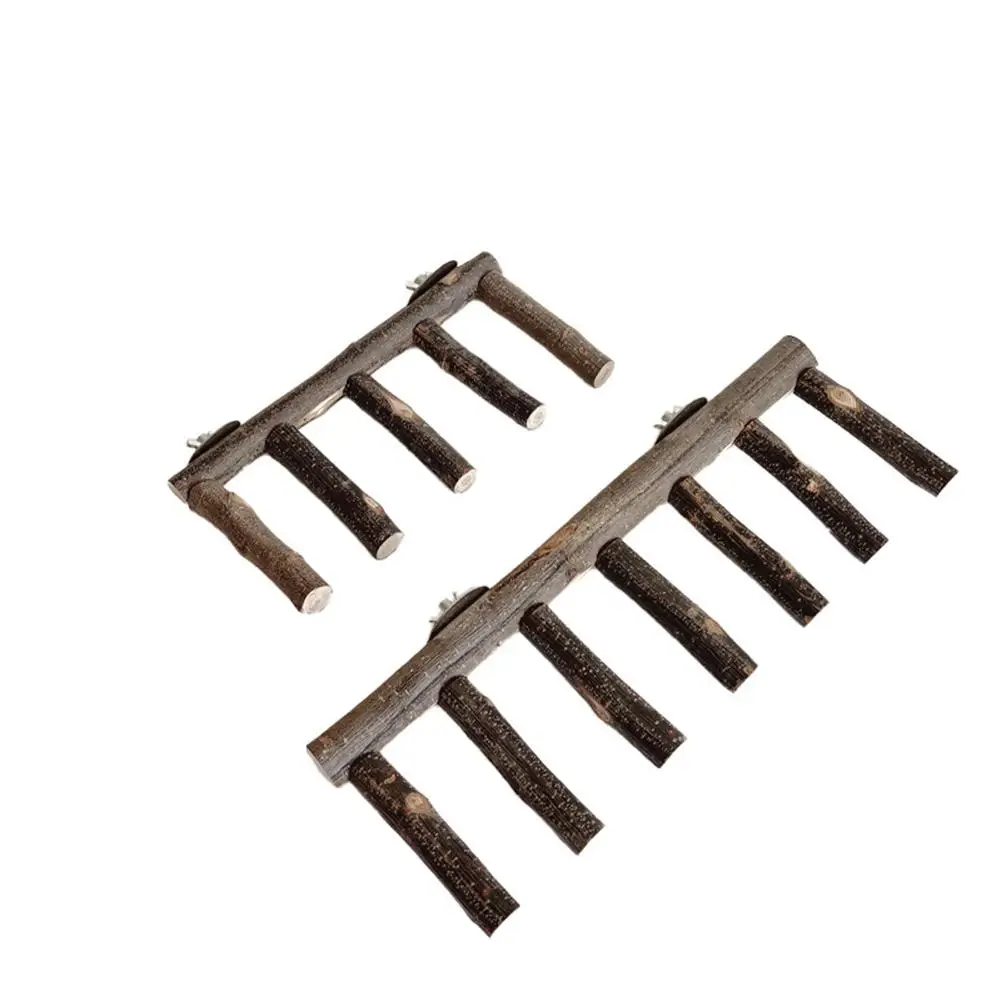 Parrot Bird Perch Bird Wooden Ladder Standing Climbing Chewing Toys For Small Medium Parrots
