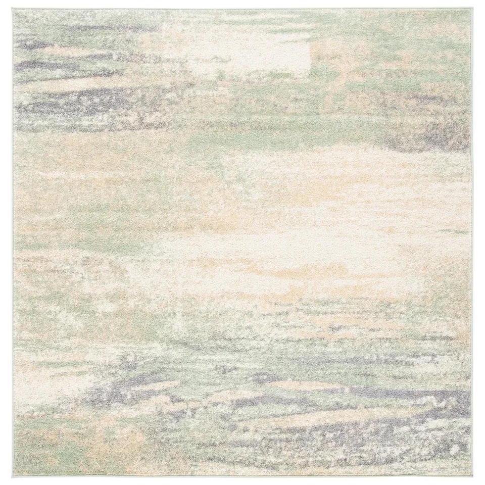 Adirondack Abstract Design Square Area Rug Easy Care