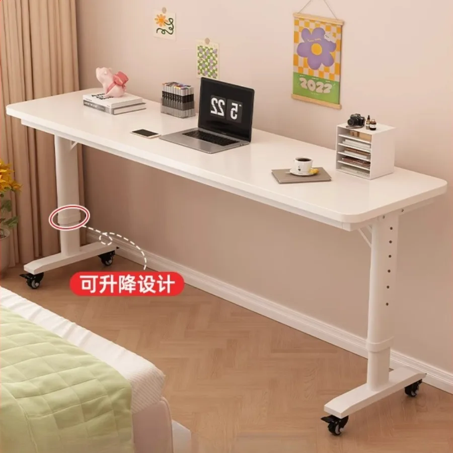 

Bedroom Computer Desk Home Long Table Simple Workbench Balcony Can Be Moved And Raised Reading Study Desk Escritorio Furniture