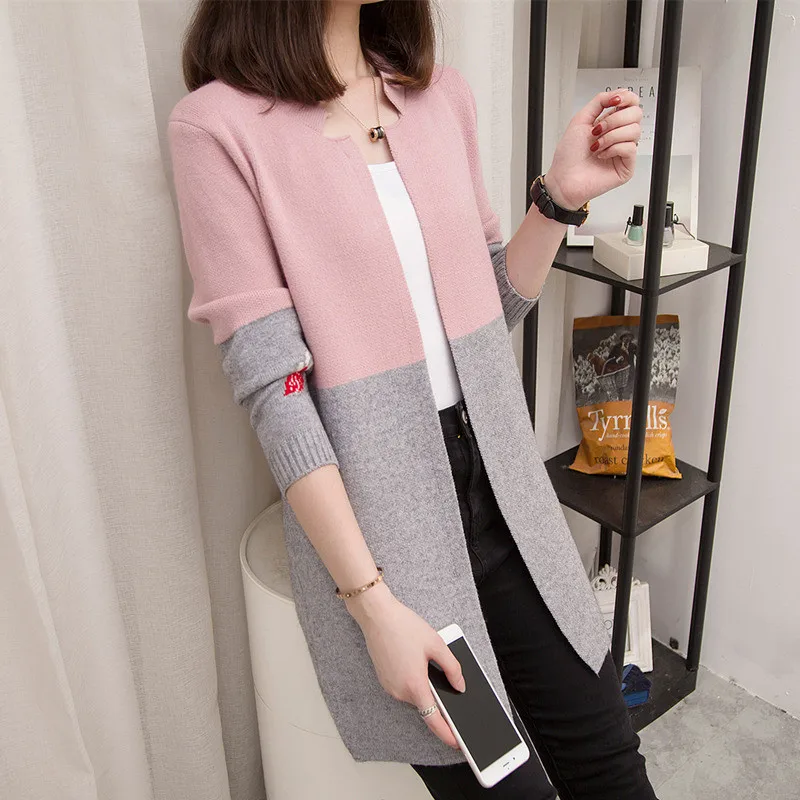 

2019 New Cardigan Sweater Women's Clothing Long Sleeve Knitted Cardigan Open Stitch Casual Sweter Loose Cardigan Feminino P8