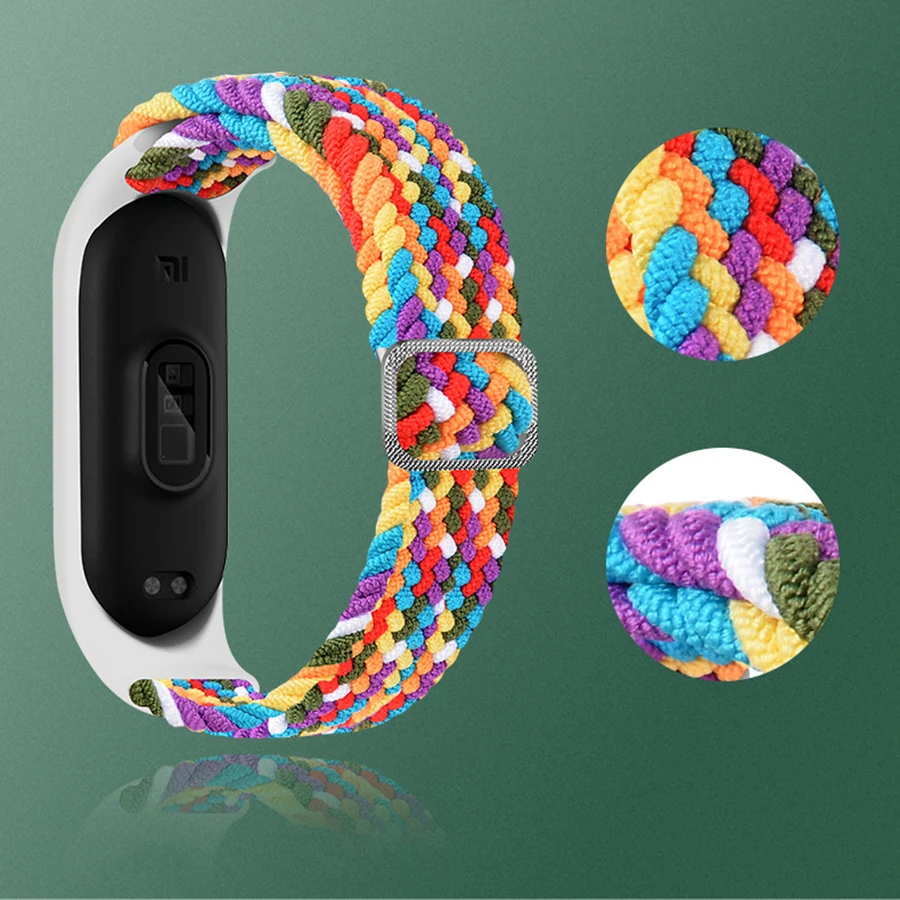 Elastic Nylon Braided Loop Adjustable Buckle Strap - Versatile Replacement Bracelet