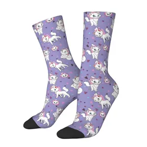 The Aristocats Marie Cat Men's Crew Socks Unisex Novelty Kawaii Spring Summer Autumn Winter Dress Socks