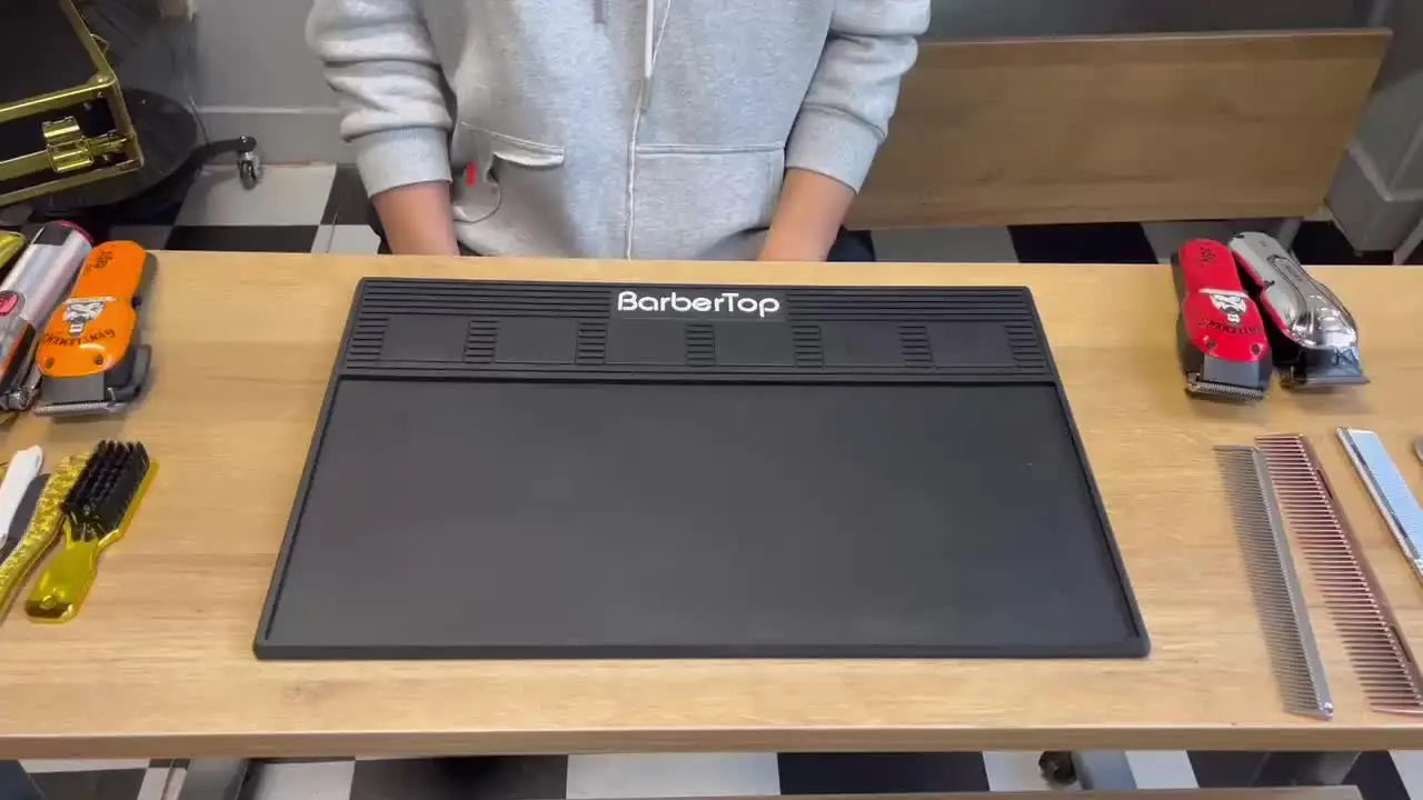 Tapis de barbier professionnel, tampon en PVC, tapis d'isolation thermique sans odeur de haute