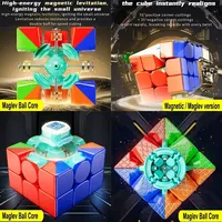MoYu RS3M V5 3X3 Magnetic Magic Speed Cube Professional Fidget Toys RS3 M 2023 V5 Cubo Magico Puzzle 3