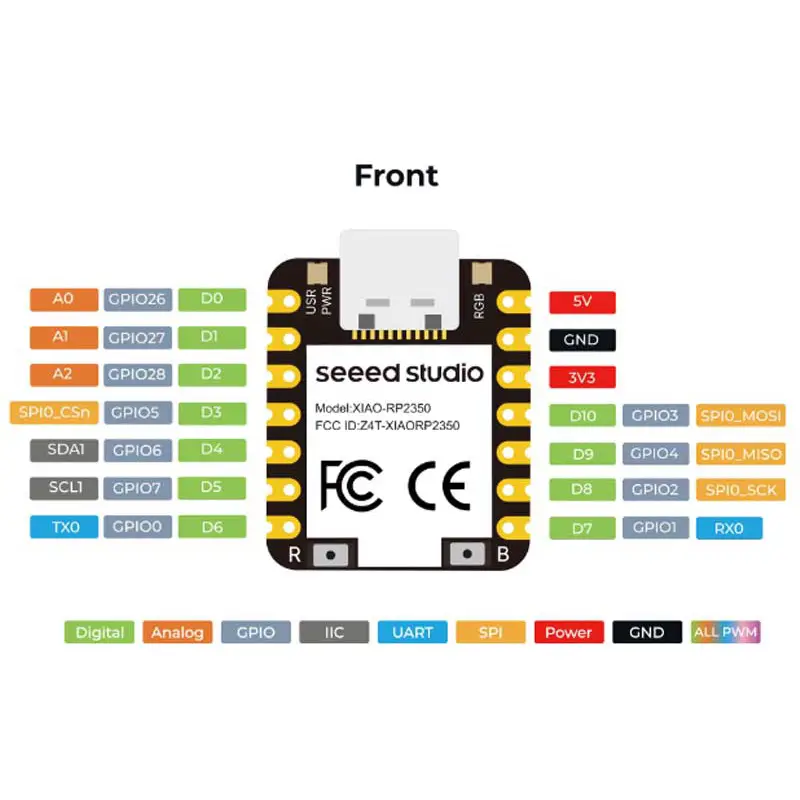 Raspberry Pi Pico 2 XIAO RP2350 Arm Cortex-M33 and Hazard3 RISC-V RAM For Seeed Studio image 6