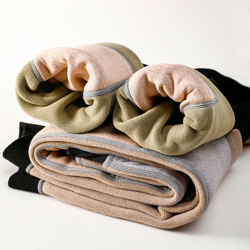 

700g Cashmere Super Thick Men's Thermal Pants Long Johns Underwear 4xl Winter Pant velvet Cotton Soft Warm Pajamas Leggings