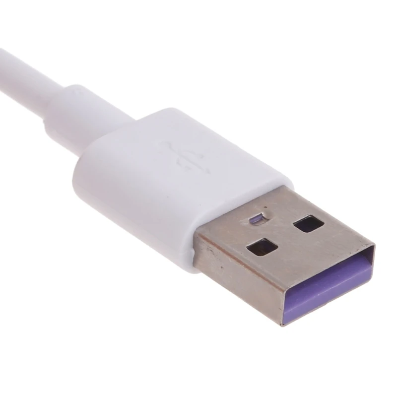 Type-C to USB Data Cable with Power Switch - Quick Charging & Data Sync, White, Multiple Lengths