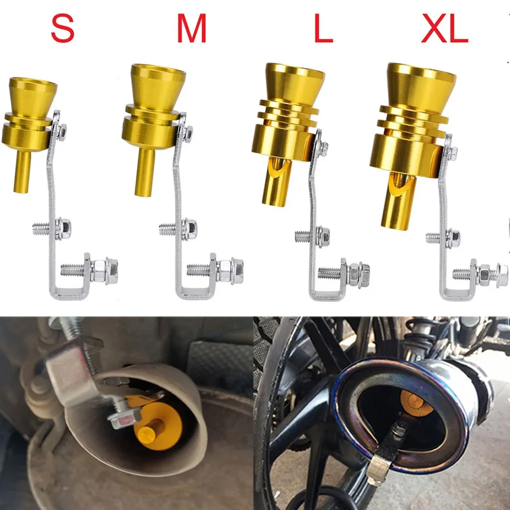 Car Turbo Whistle Exhaust Muffler Tip Pipe Valve Kit Simulator Whistler Car Styling Tunning Motorbike Car Exhaust Fake Turbo Whistle Pipe Sound Muffler Blow Off Valve Universal