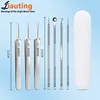 Ultra-Fine Cell Pimples Blackhead Stainless Steel Clip Tweezers Beauty Salon Special Scraping Closing Artifact Acne Needle Tool 2