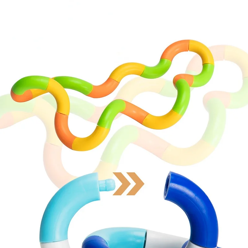 Sensory Fidget Toy Anti Stress Toy Fidget Toy Finger Sensory Toy Twisted Ring Magic Figet Magic Trick Rope Creative DIY Winding Leisure Education Stress Relief for Kid Xmas Toy Random Send