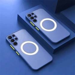 Magnetic Magsafe Phone Case with Ultra Protection - Compatible with Samsung Galaxy and Note Series for S26 Plus (Blue)