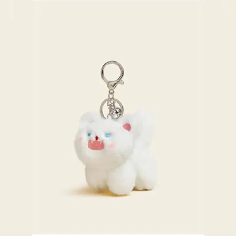 Creative Cartoon Black White Cats Animals Soft Stuffed Plush Exquisite Kawaii Backpack Decoration Keychain Birthday Gifts Kids 3