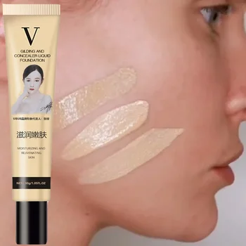 Waterproof Liquid Foundation Cream 3 Colors Lasting Oil-control Cover Acne Base Cream Makeup Moisturize Matte Concealer Cosmetic