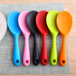 Heat-Resistant Silicone Rice Spoon Food Grade Mixing Ladle Non-Stick Pan Cooking Tools Kitchen Soup Spoons Kitchen Accessories