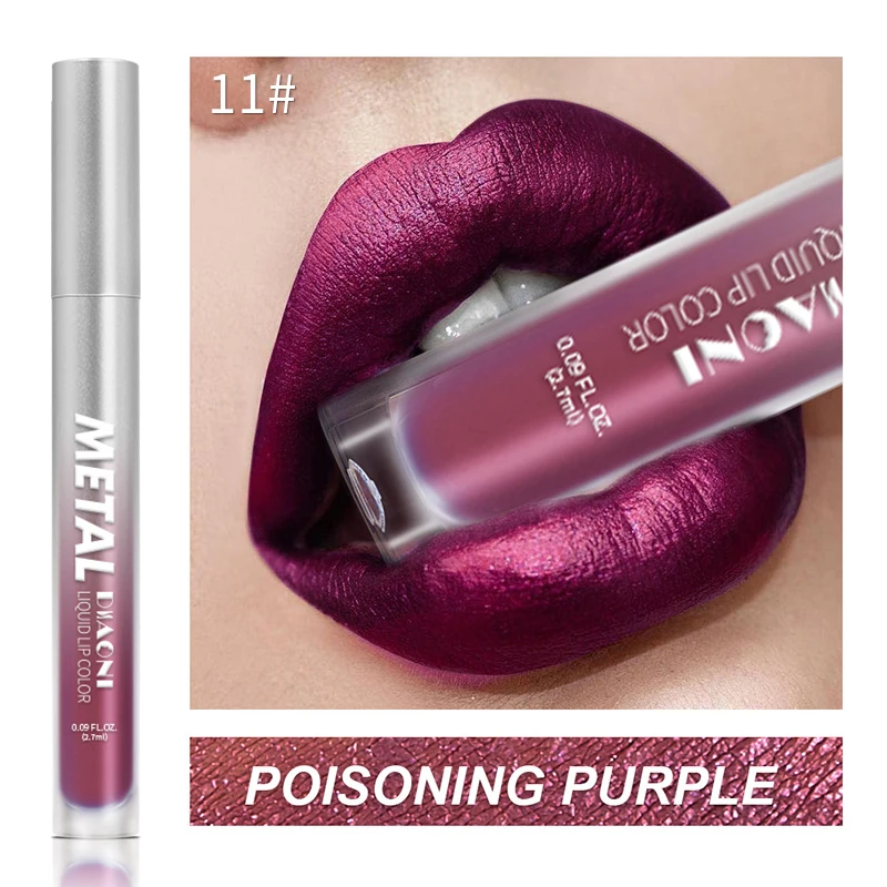 Liquid Lipstick Diamond Metallic Shine Pearlescent Glitter Gloss_voghion.com