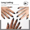 CANNI HEMA FREE Gel Nail Polish Black Glitter Diamond Sparkle Gorgeous Color Long Lasting Soak Off UV LED Gel Lacquer Super Top 5