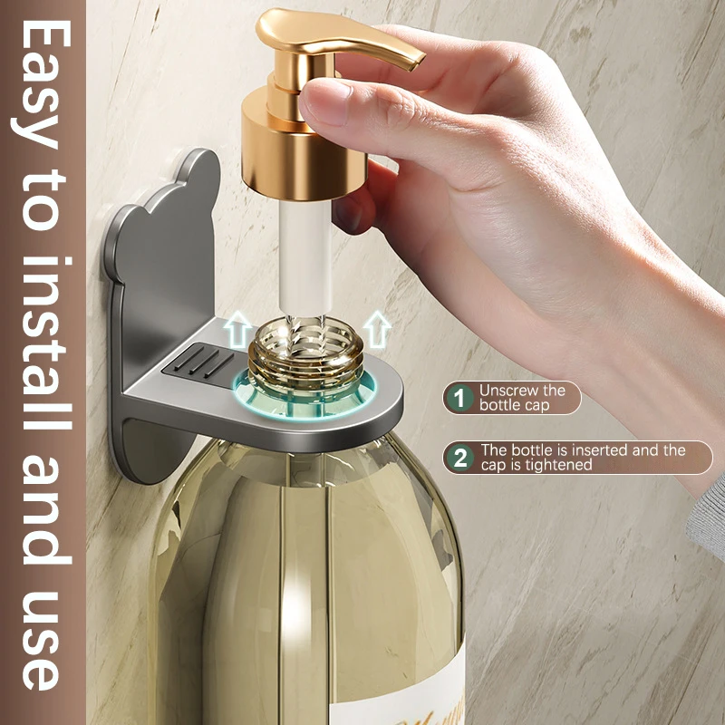 Universal Shower Gel Bottle Rack Wall Mounted Adjustable, 47 OFF