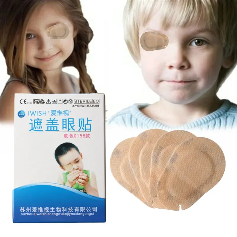 20pcs Medical Sterile Eye Pad Adhesive Bandages Amblyopia Eye Patch Band Aid Breathable Skin Color Disposable Kids First Aid Kit 3