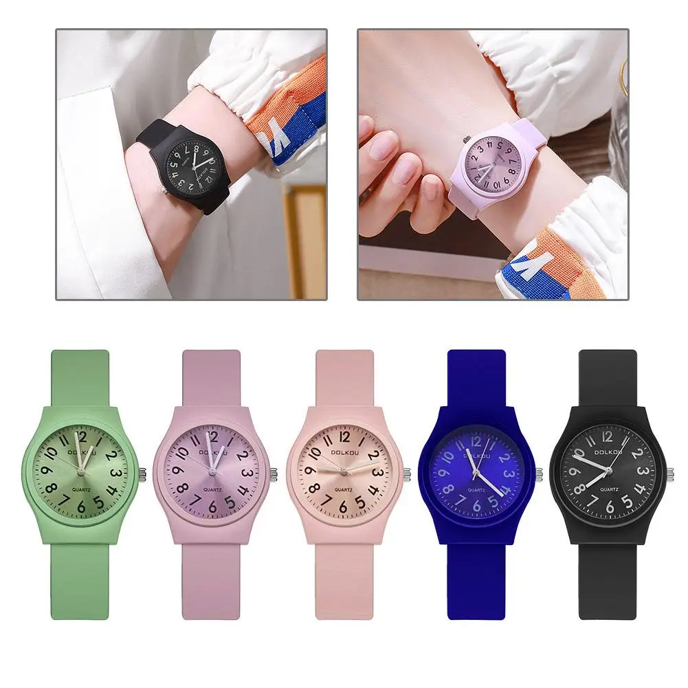 

Candy Colored Jelly Silicone Watch Girls With High Junior Minority Party Appearance School Student Minimalist High Sen N4R3