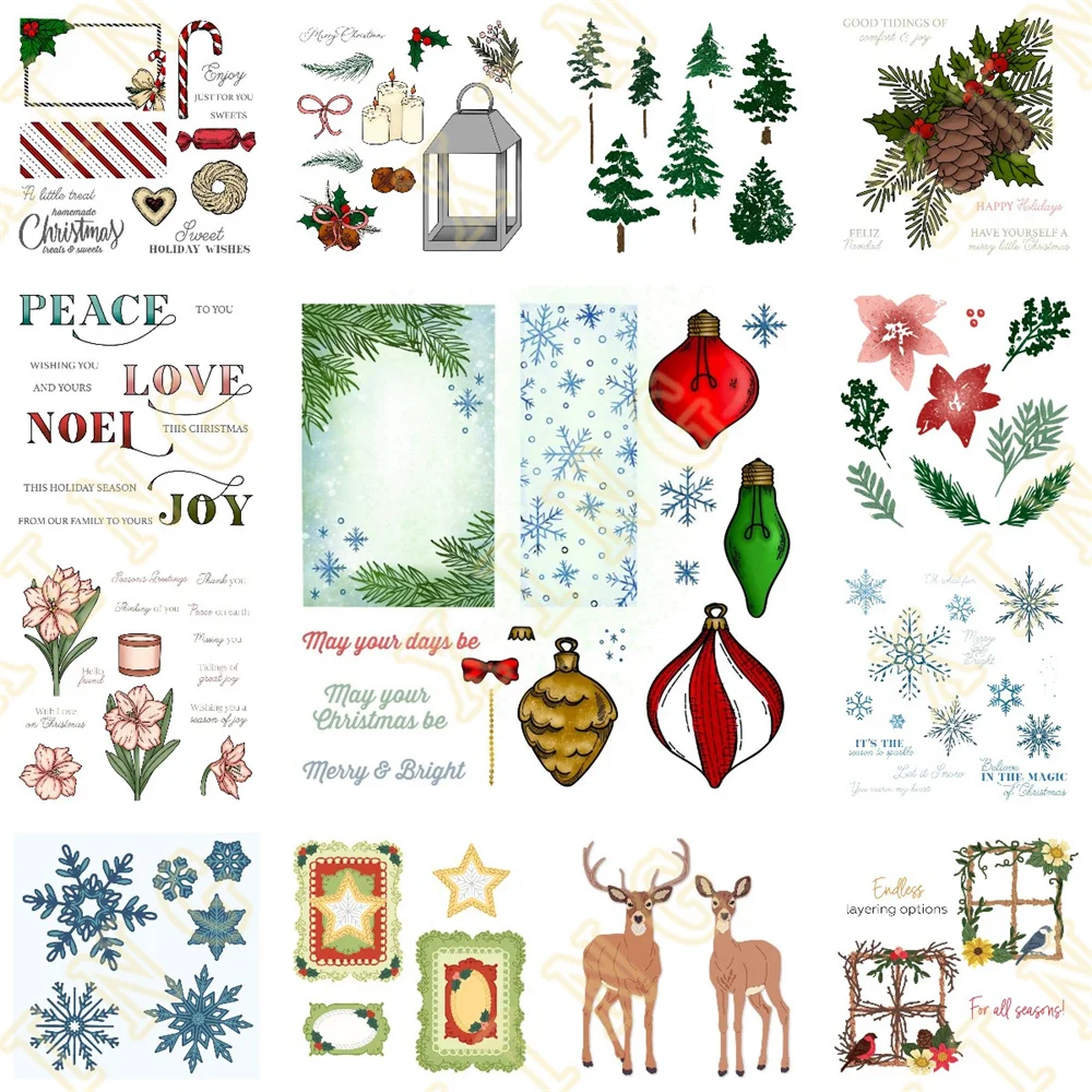 New Cutting Dies Timbri Stencil Christmas Market Cart Candy Cane Scrapbook Diary Decoration Modello Di Goffratura Biglietto Di Auguri Fai Da Te