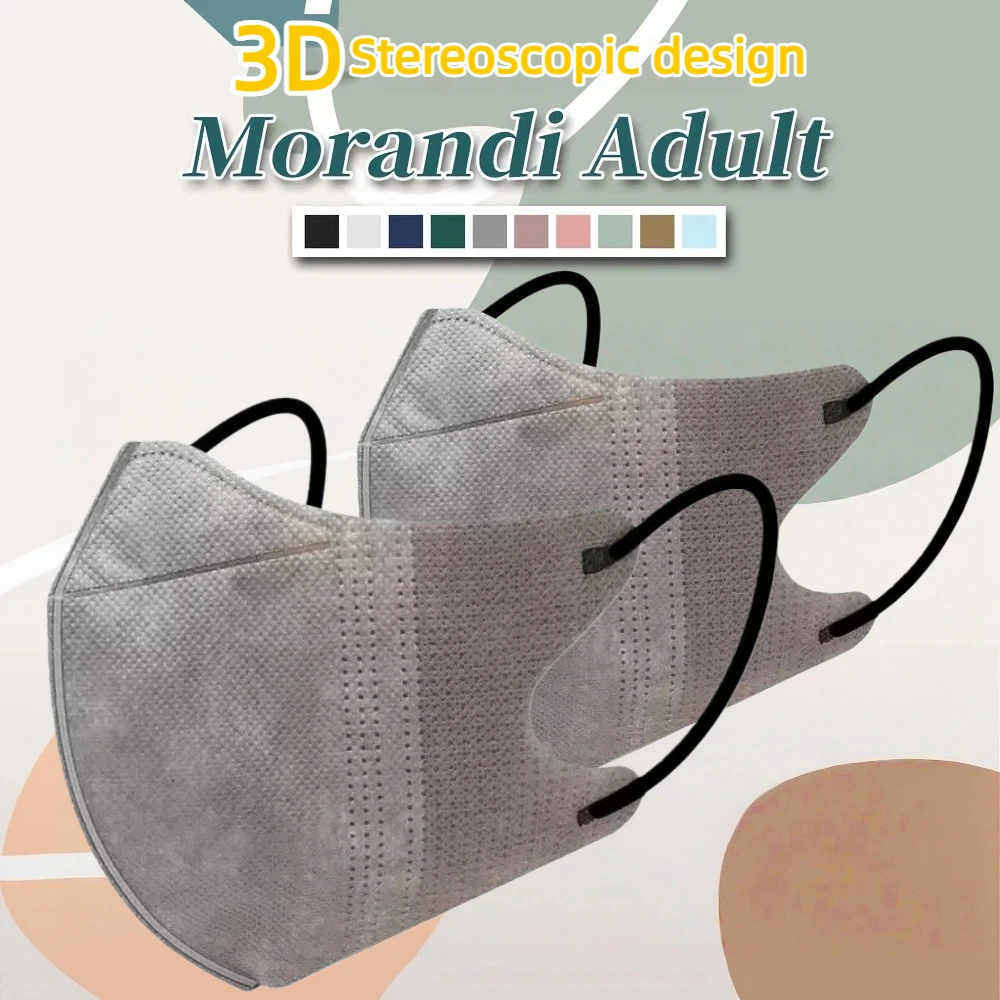 Vibrant 3D Disposable Face Masks - 4-Layer Protection with Enhanced Comfort Design, Ideal for Everyday Use and Bulk Purchase