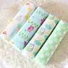 4pcs/pack 76x76cm 100% Cotton Flannel Diapers Supersoft Receiving Baby Blanket Newborn Wrap Print Blanket Swaddle Bedsheet 1