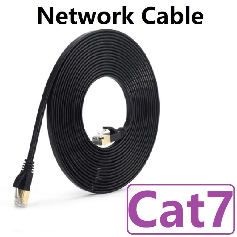 10Gbps CAT7 플랫 이더넷 케이블 RJ45 Lan 네트워크 케이블 네트워킹 이더넷 코드 컴퓨터 라우터 노트북 용 CAT 7 네트워크 케이블