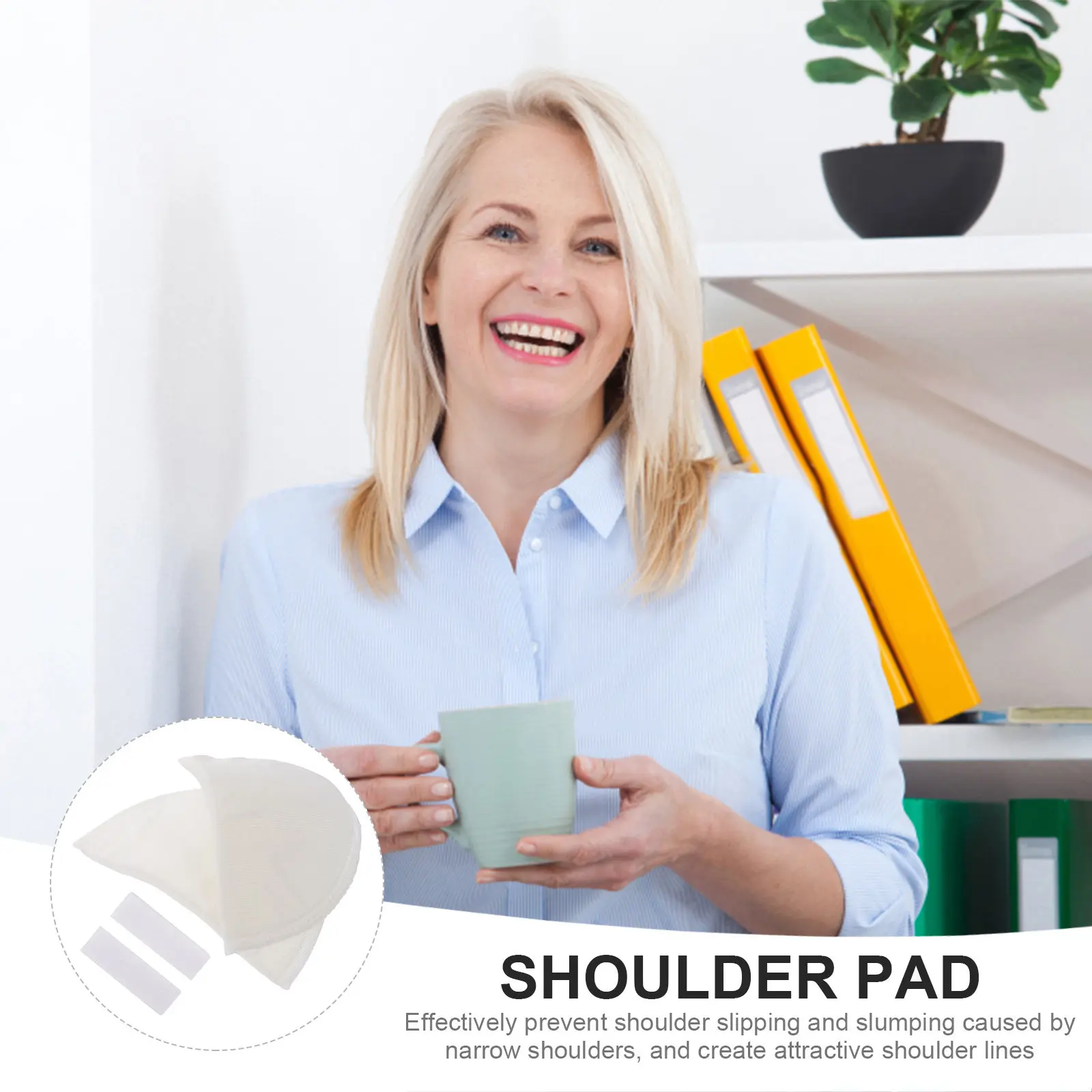 2 쌍 스폰지 어깨 패드 여성용 미끄럼 방지 의류 액세서리 정장 코트 어깨 강화 쿠션 통기성 데일리웨어