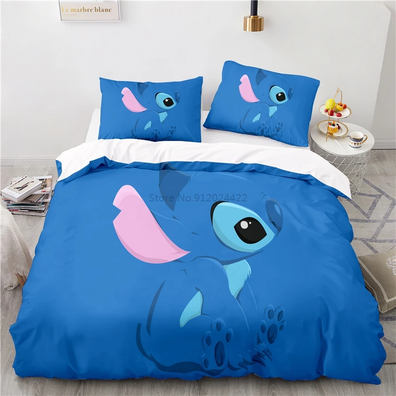 Classic Cartoon Stitch Bed Cover Set Pillowcase 3d Disney Bedding Sets Single Double Twin Full Queen King Size Duvet Cover Sets