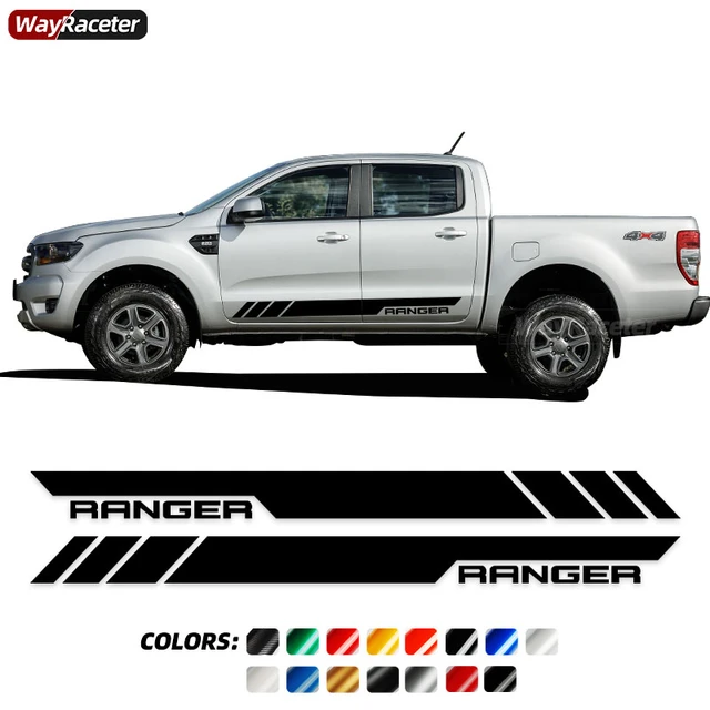 Stickers For Ford Ranger Raptor Side Stripes Sticker Decals 4x4 Off-Road  Vinyl