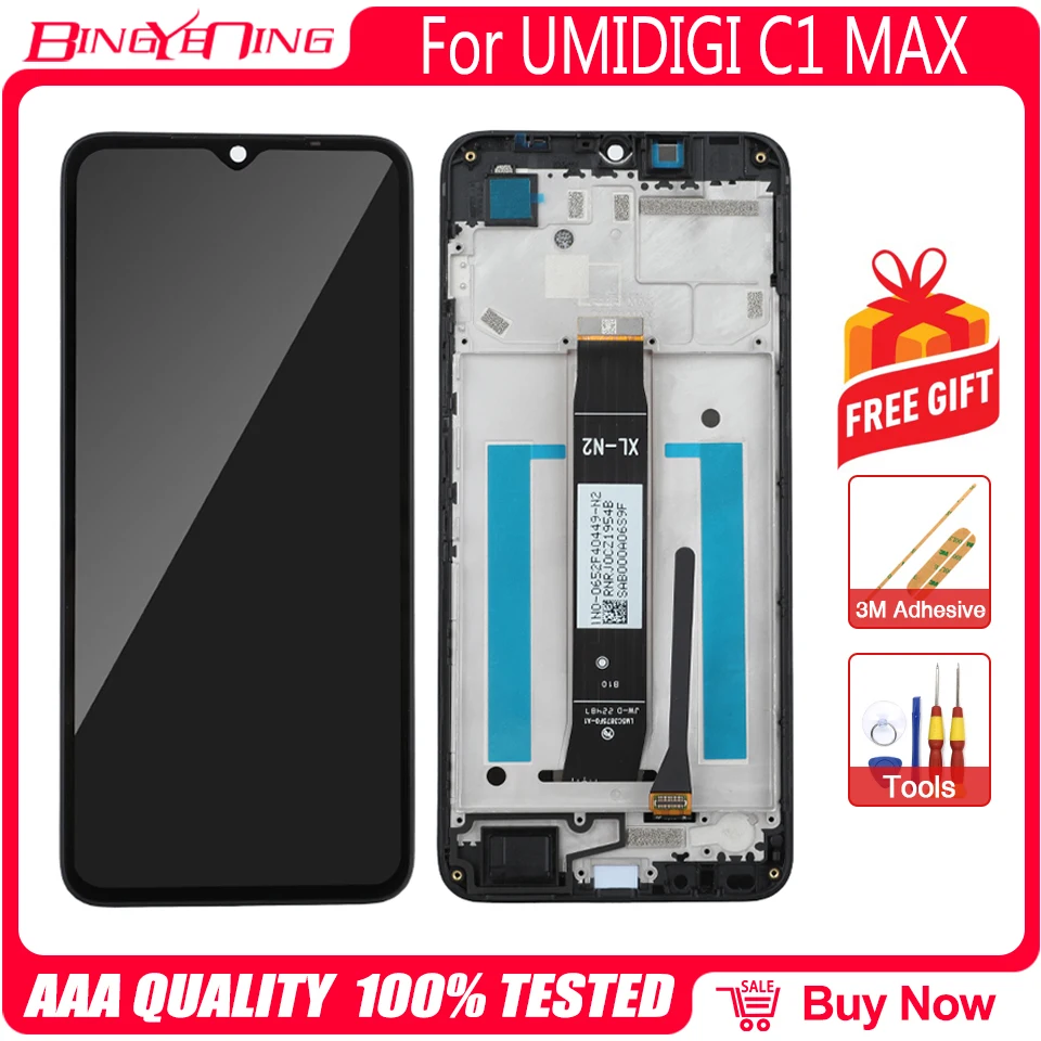 6.52-Inch LCD Display with Touch Screen Digitizer and Frame Assembly