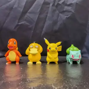 Pokemon  Pikachu & Bulbasaur & Psyduck & Charmander Cute Ver. pvc Figure Toys