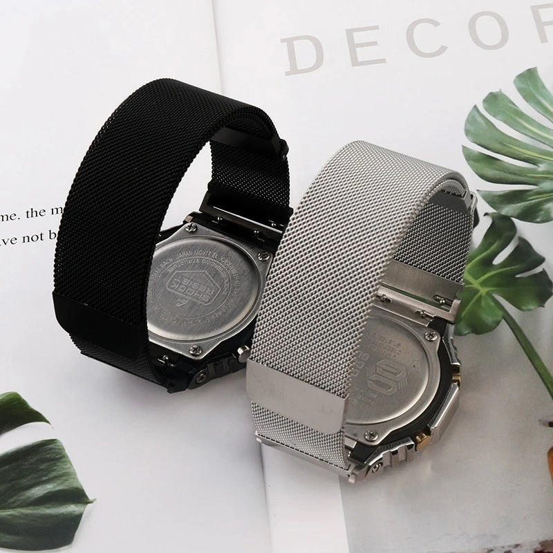 Sleek Magnetic Milanese Mesh Stainless Steel Watchband Bracelet