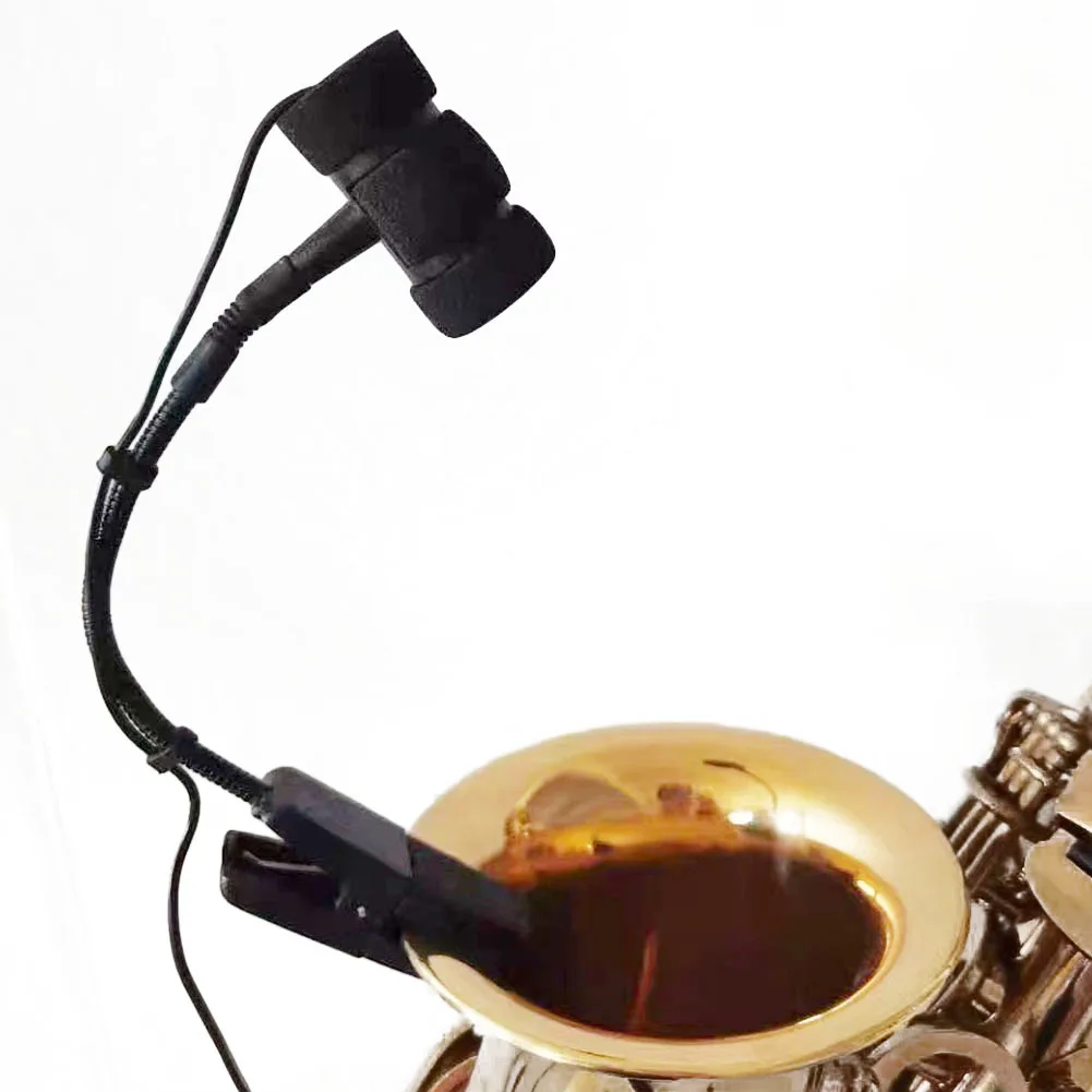

3-контактный 4-контактный проводной микрофон Sax, всенаправленный звукосниматель для музыкальных инструментов, Зажимная конструкция для различных инструментов