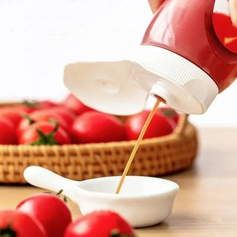 Storage Box 1/10PCS Sauces Squeeze Bottles with Lids PE Thickened Ketchup Salad Dressing Dispenser Liquid Storage Container for Kitchen Camp