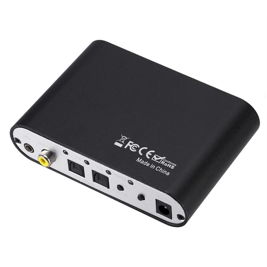 3.5mm para 6 RCA Som Decodificador Amplificador