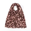 1 pièces Ramadan Hijab imprimé léopard femmes bohème aquarelle doux musulman Hijabs Floral respirant châle enveloppement écharpe foulard chaud