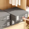 Creative Bed Sheet Storage Box Clothing Fabric Sheet 4-piece Organizer Wardrobe Blanket Quilt Cover Non-woven Storage Box 4