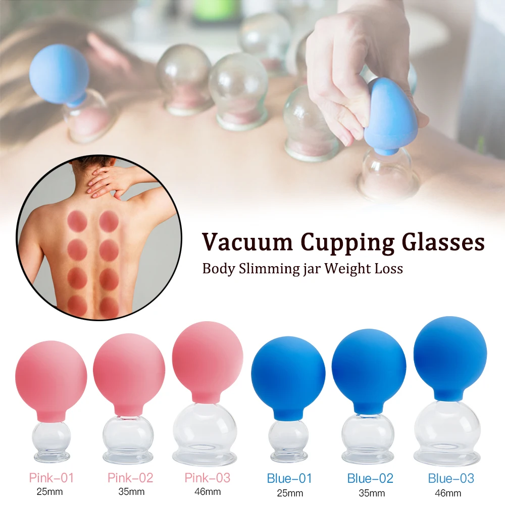 Vacuum Cupping Glasses Ventosas Suction cups Facial Lifting Fat burner Cellulite Massage for face Body Slimming jar Weight Loss
