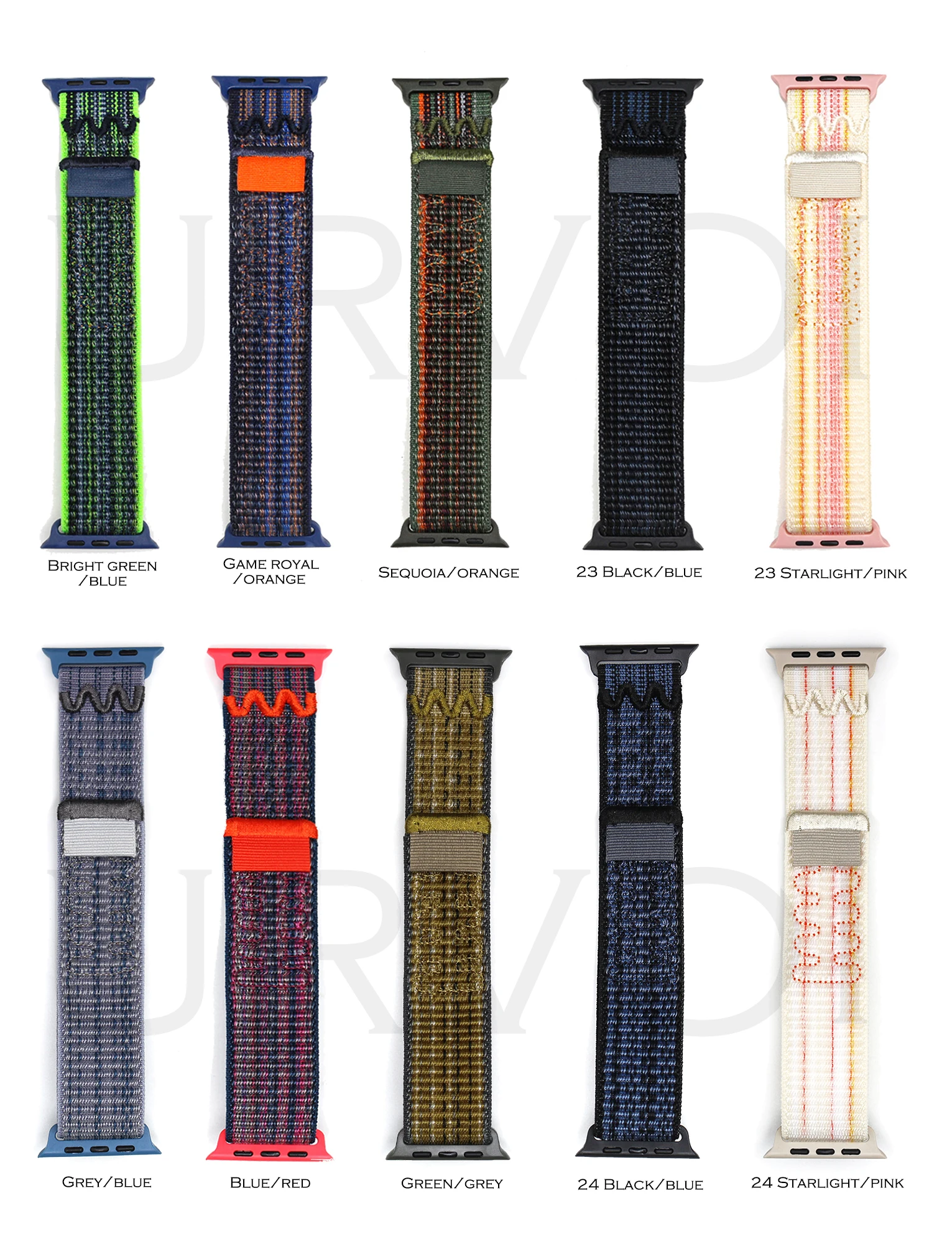 URVOI N Sport loop for Apple Watch Series 11 10 9 8 7 6 SE Nylon Loop Woven pull tab band for iWatch lightweight strap 42mm 46mm