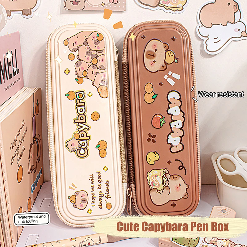 

Карандаш большой емкости, модная сумка для ручек, школьные принадлежности для учеников, милый мультяшный контейнер для хранения на молнии