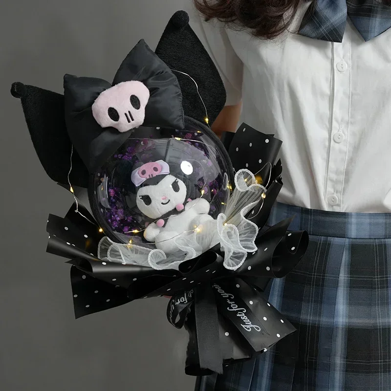 

Kawaii Sanrio Plush Kuromi Bouquet Christmas Decoration Anime Plush Flower My Melody Doll Kids Toys Xmas Christmas Gifts Girl