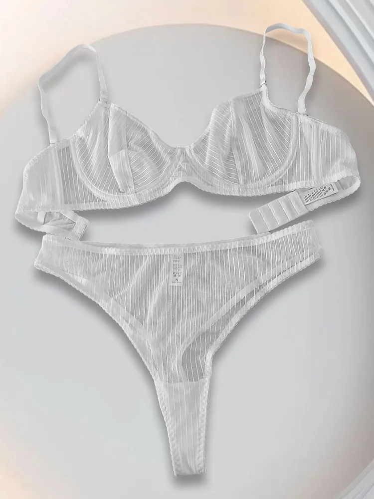 Matching panty detail with transparent mesh, soft edges, and comfortable shape