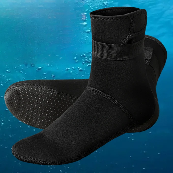 3mm Neoprene Socks Wetsuit Shoes Non Slip Surf Swim Fins Socks Warm Beach Boots for Snorkeling Diving Water Sports