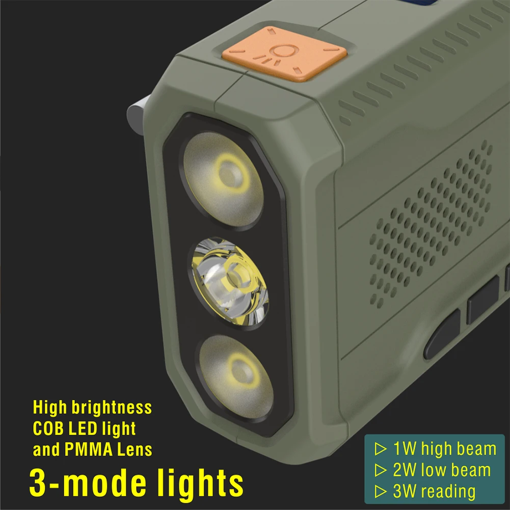 4500mAh Emergency Radio with Flashlight BT 5.0 Speaker Solar Rechargeable Portable DAB FM Emergency Weather fm radio portable radio radio receiver solar power radio emergency radio solar radio weather radio