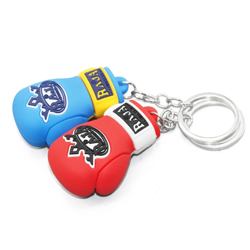 New Boxing Key Chain Bag Mini Cute Creative Decorations for Raja MMA Gifts Souvenir Gift for Boxing Lovers Wholesale Blue Red