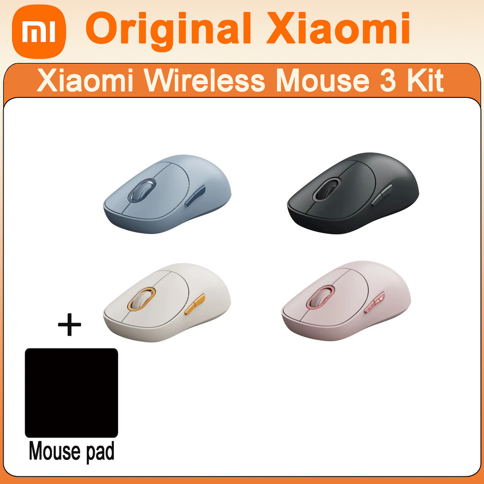 Orginal Xiaomi Wireless Mouse 3 Bluetooth Kit 2.4GHz Dual Mode 1200DPI High Precision Sensor Silent Mouse Support Windows MacOS