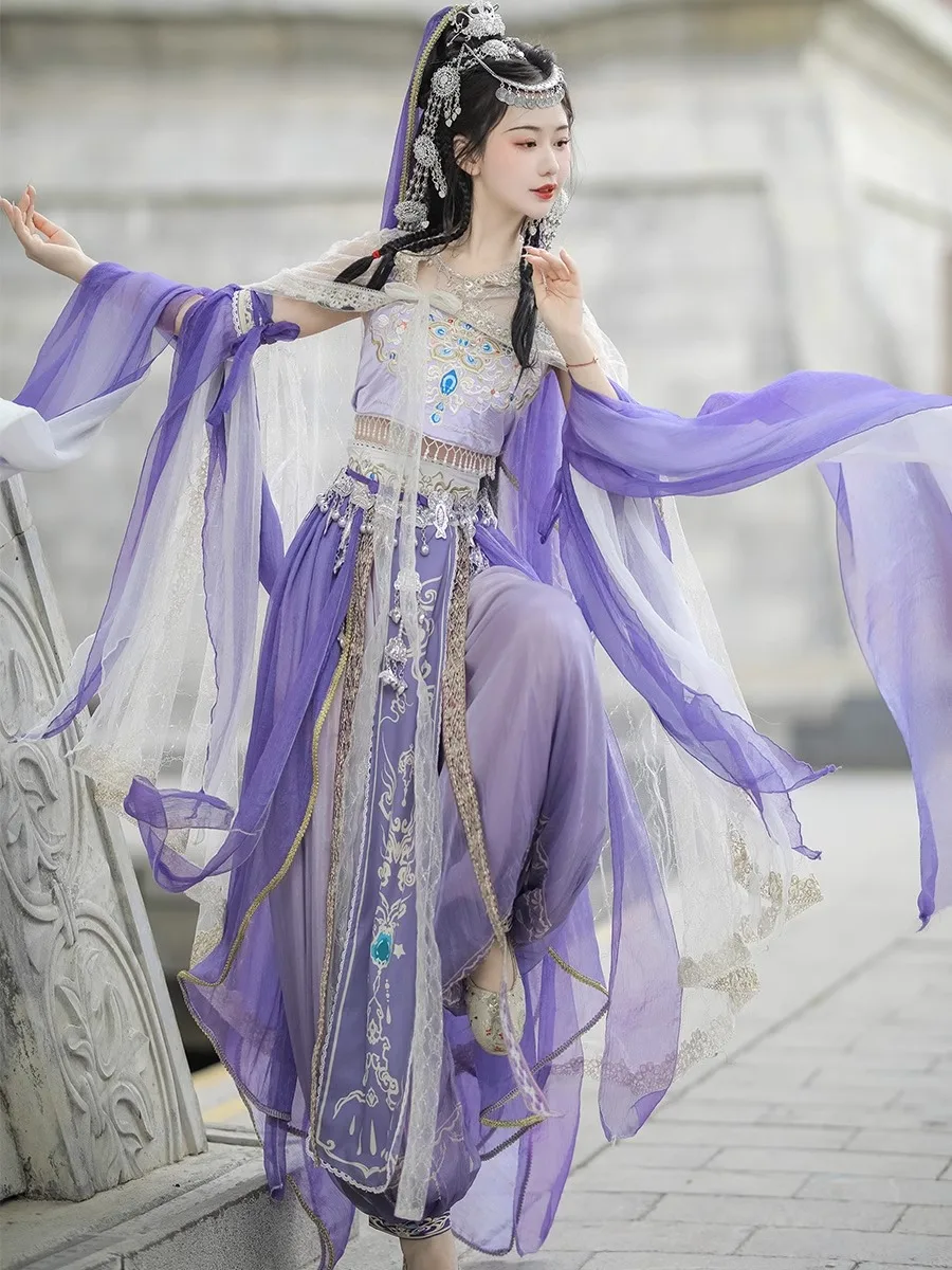 

Dunhuang Exotic Hanfu Princess Goddess Of The Western Regions Improved Han Elements Ancient Costume Suit Stage Dance Performance