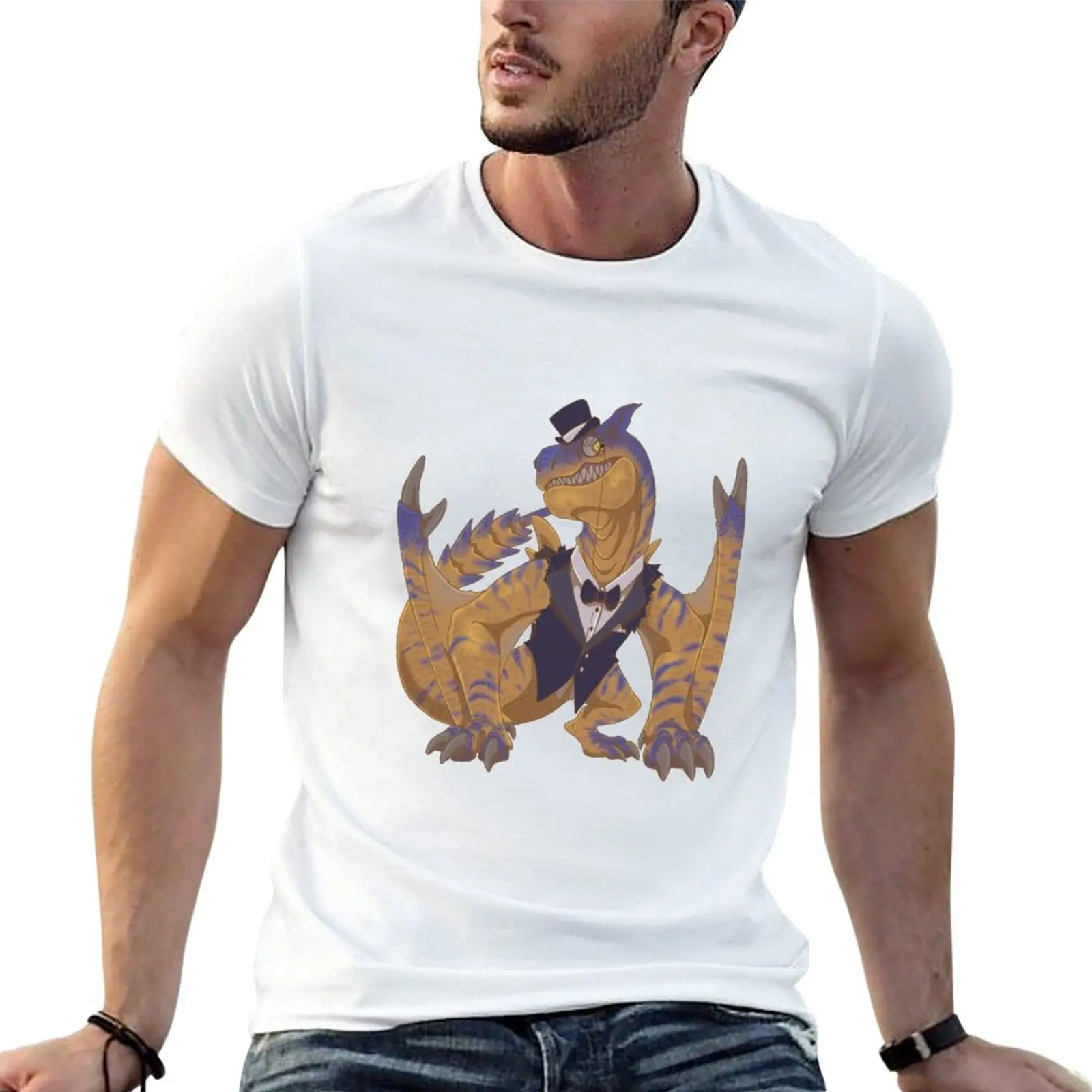Футболка Mr. Tigrex размера плюс, мужские хлопковые футболки с графическим принтом