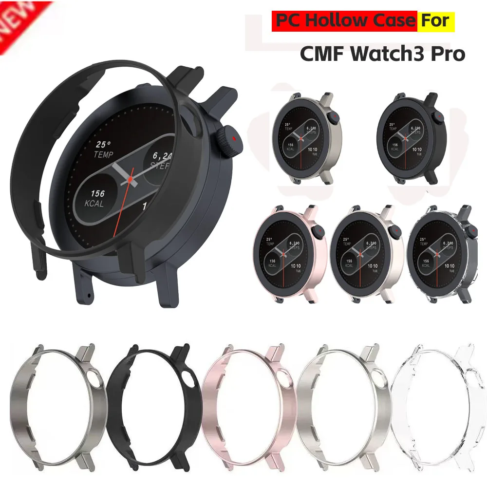 CMF 워치 3 프로용 PC 중공 케이스 프레임 범퍼 쉘 스크래치 방지 스마트 워치 스크린 보호필름 CMF 워치 3 프로 액세서리